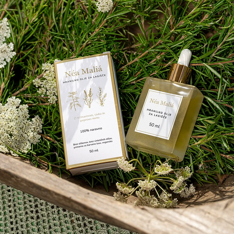 Nea Malia – slovensko naravno olje za lasišče